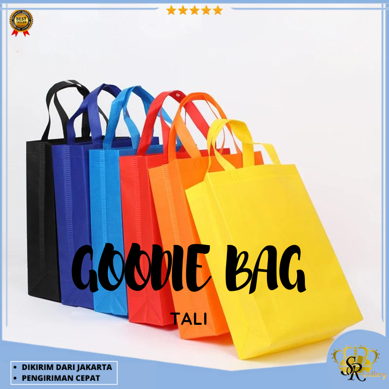 

Goodie Bag Tas Belanja Spunbond Model Tali Handle Kantong Kain SR