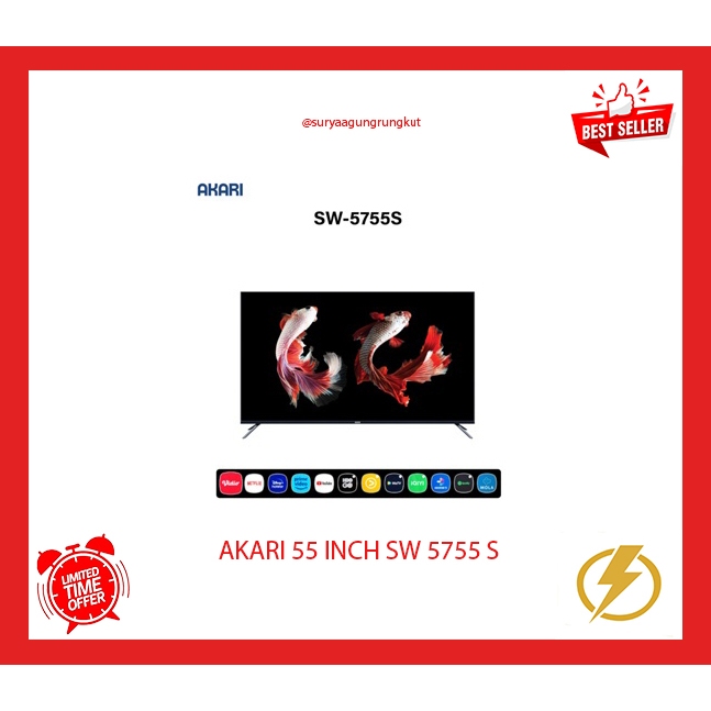 DIGITAL LED TV AKARI 55 INCH SMART ANDROID - SW 5755 S