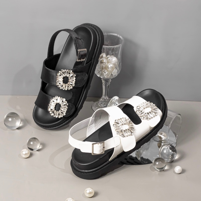 Moreen Swarovski Slingback Dad's Sandal
