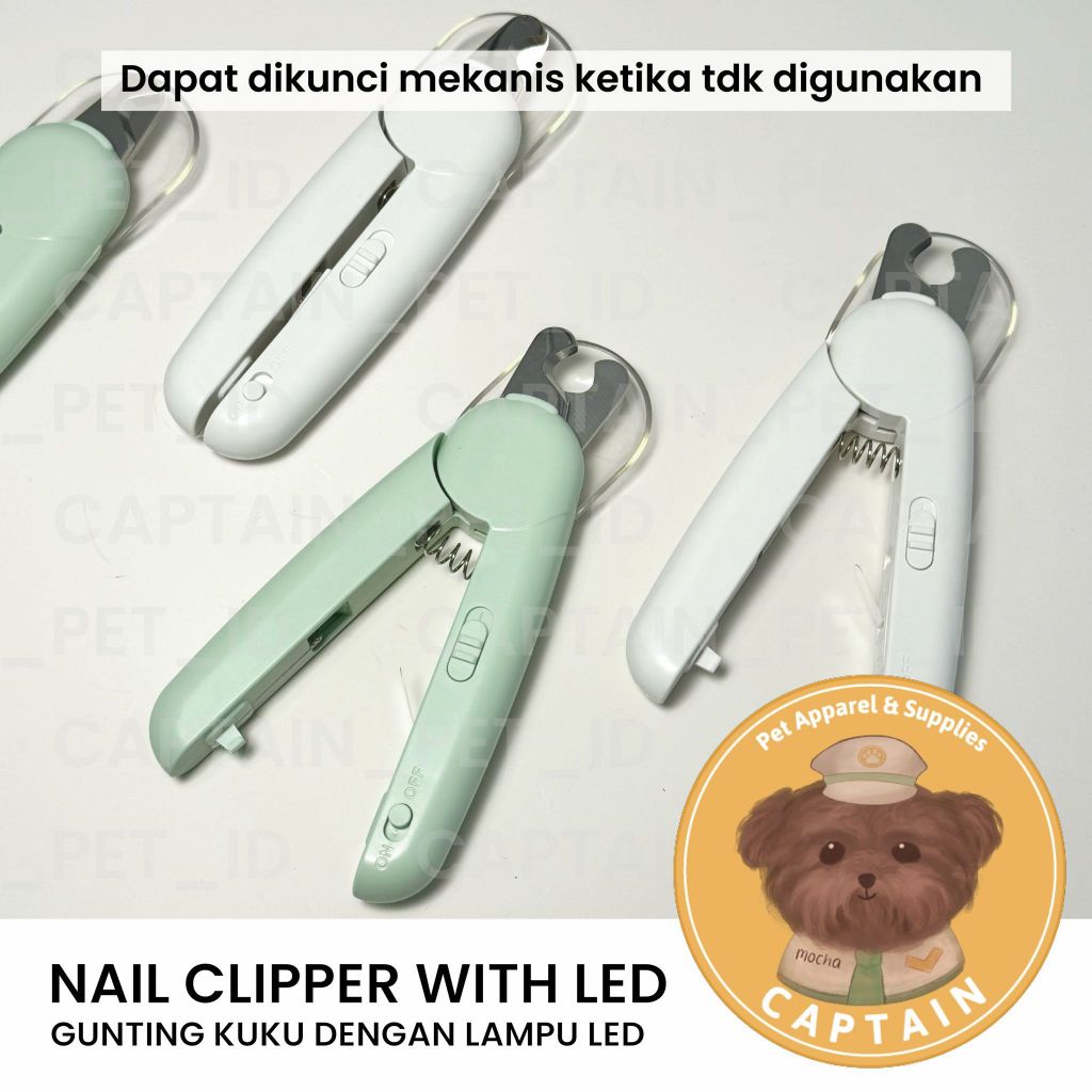 RB Gunting Kuku Dengan Lampu Led Nail Trimmer Anjing Kucing