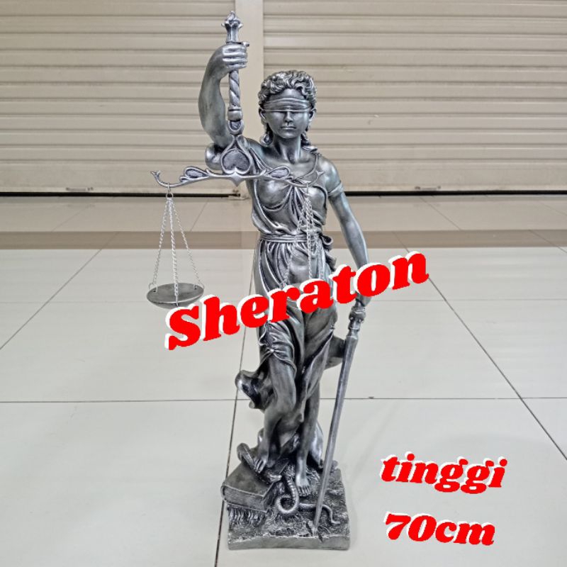 

patung Dewi justice patung Dewi keadilan silver UK. 70cm