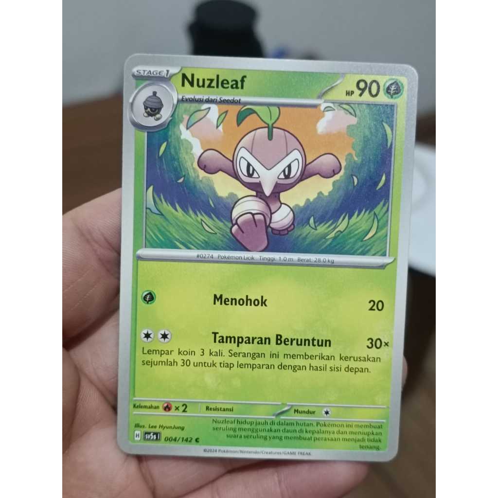 Pokemon TCG Indonesia Nuzleaf SV5s 004/142 C Paradoks Andalan