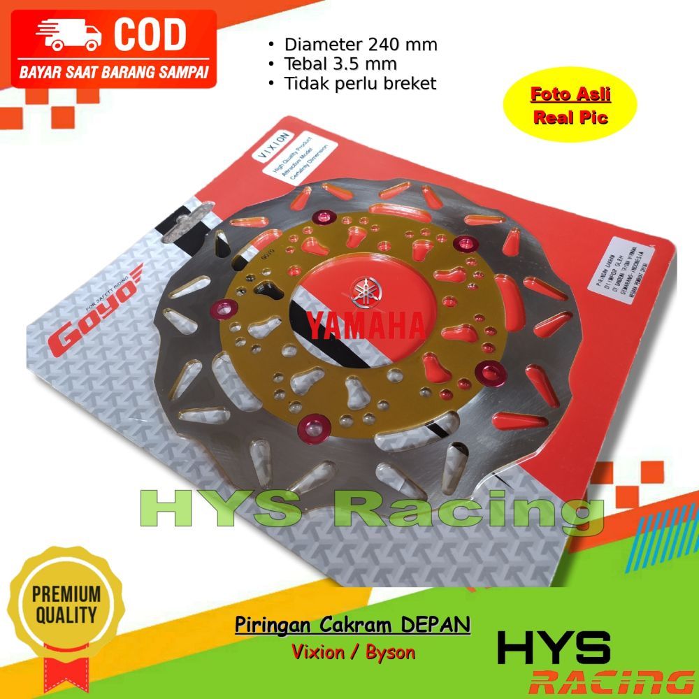 HYC Piringan Cakram Variasi Rem Depan Disc Brake VIXION BYSON - Sport CNC