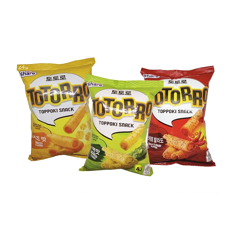 

Totorro - Snack Ekstrudat Bentuk Topokki - 60 gr