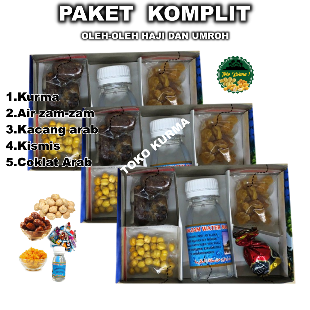 

Paket komplit oleh-oleh haji dan umroh (kemasan dus)