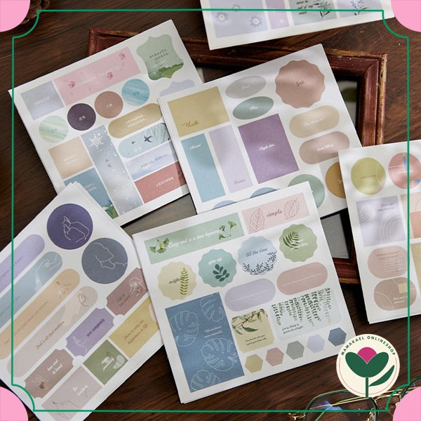 

1 set isi 3 lembar sticker wind whisper deco stiker estetik words quote sticker aesthetic diy journal MK1712