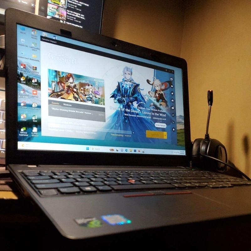Laptop Lenovo E570, GTX 950M, Core i7 gen 7, RAM 8GB, Jarang pakai