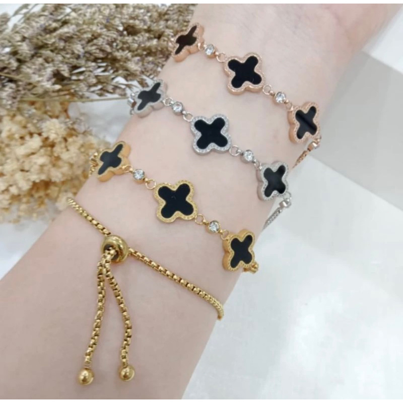Gelang Serut VC Titanium Anti Karat Premium Bangle Bracelet
