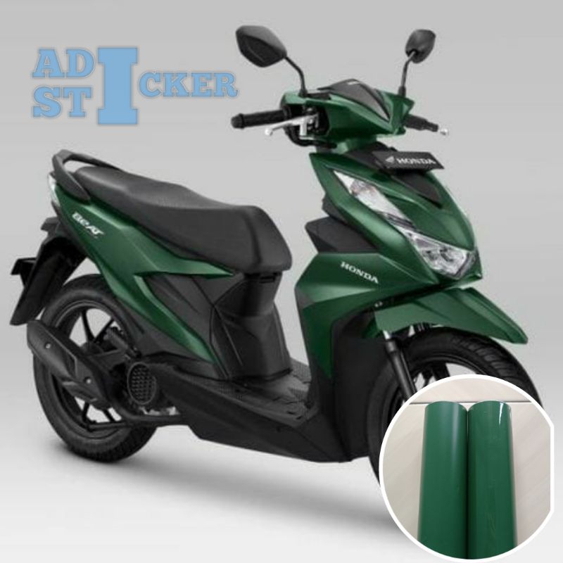 Sticker Skotlet Hijau Army Hijau tua mettalik Krom doff skotlet motor green army