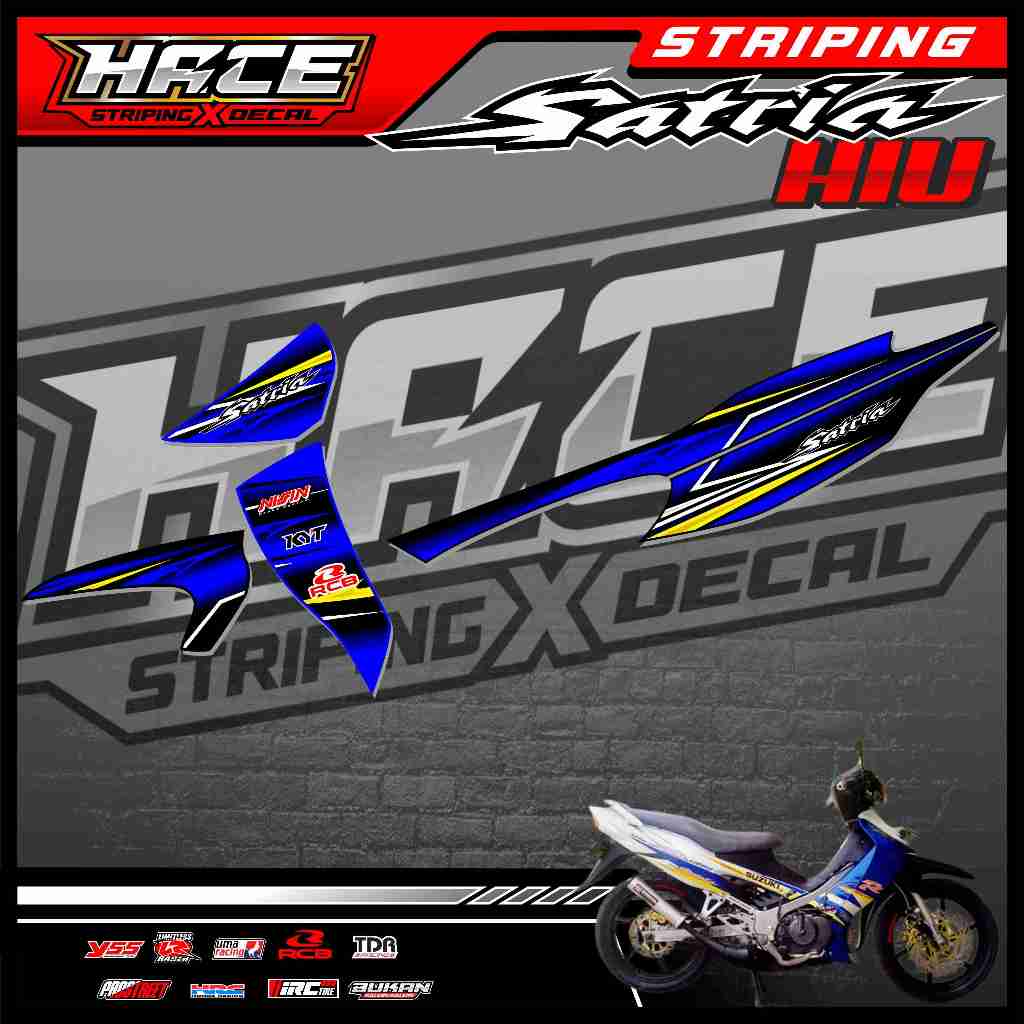 425 STRIPING STICKER SATRIA HIU - STRIPING STICKER SATRIA HIU SIMPLE GRAFIK
