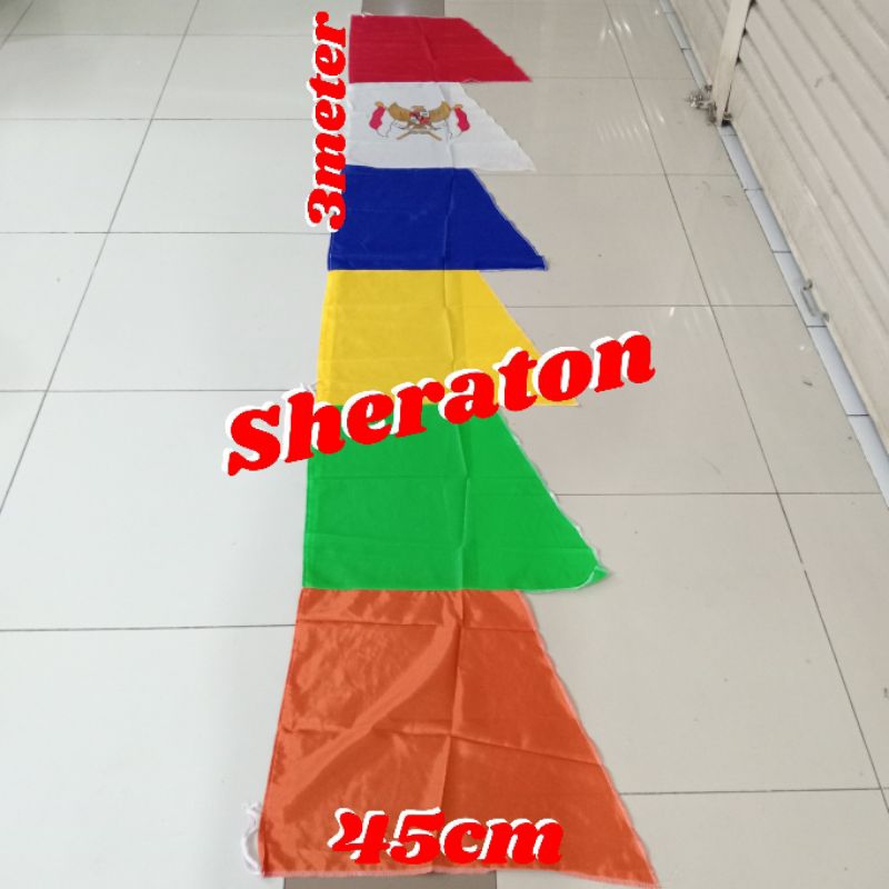 

umbul-umbul warna warni Garuda model zig zag panjang 3meter