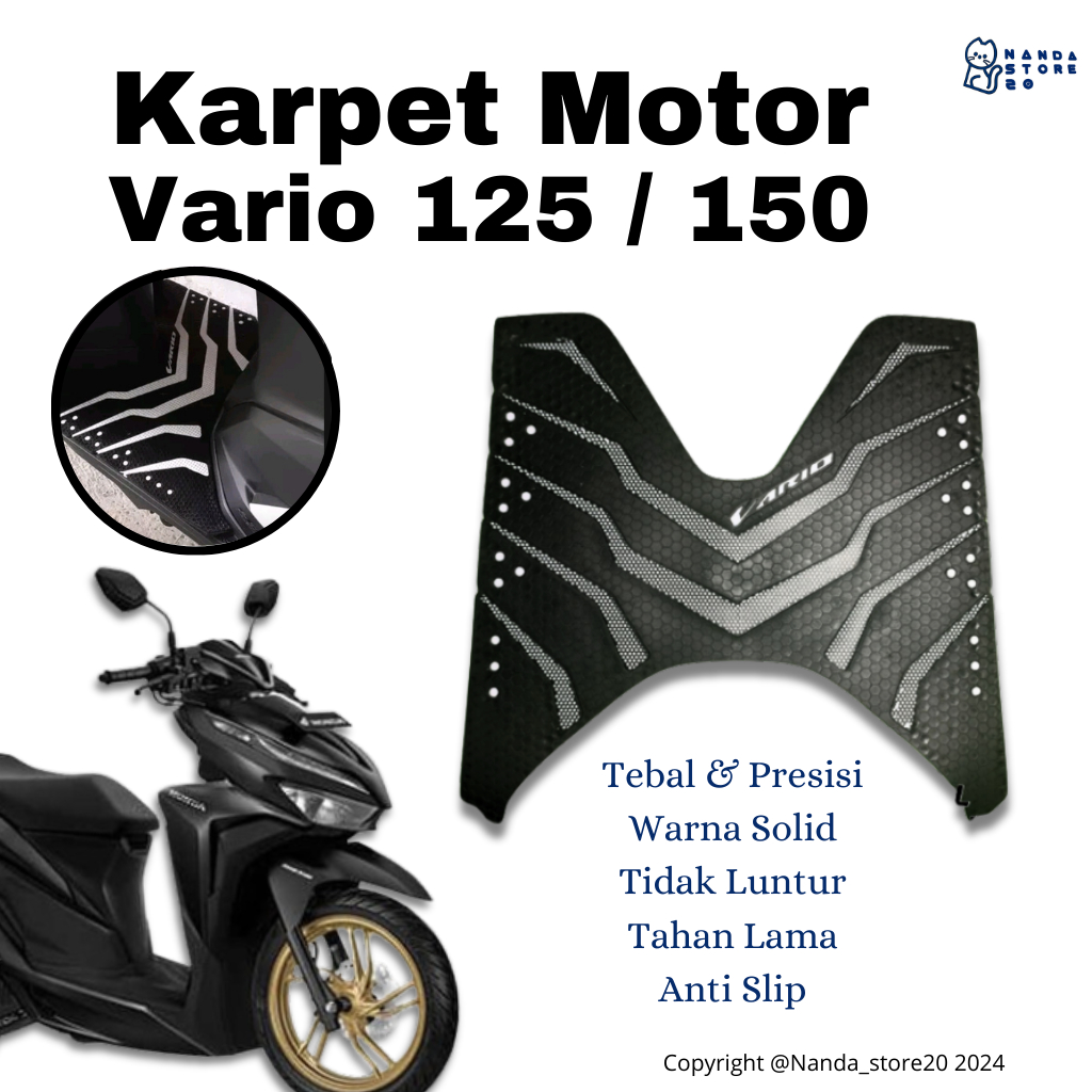 Alas Kaki Vario 150 125 - 150 New Terbaru 2018 - 2021 Karpet Keset Motor Vario 2022