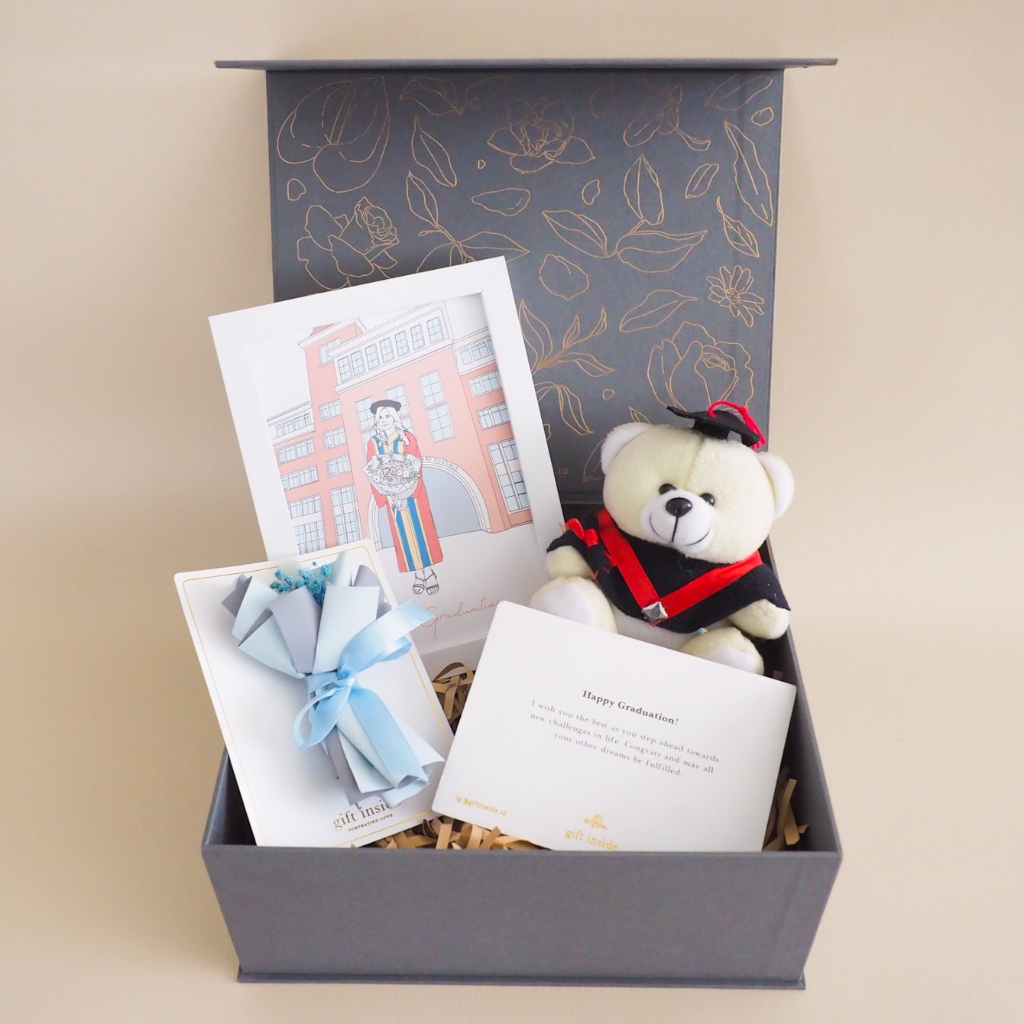 

Gift Inside - Graduation Box - Kado Ulang Tahun Cewek Hadiah Hampers Ulang Tahun Anniversary Wisuda Pacar Nikahan