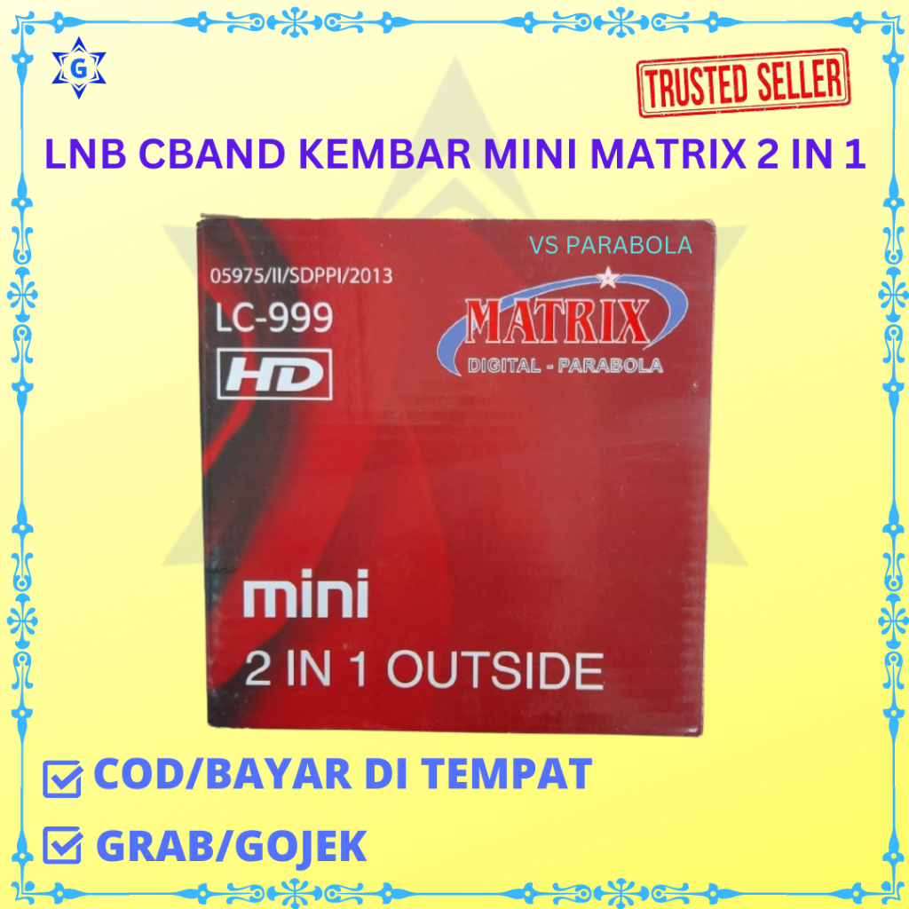 LNB CBAND MINI PARABOLA 2 SATELIT 1 RECEIVER