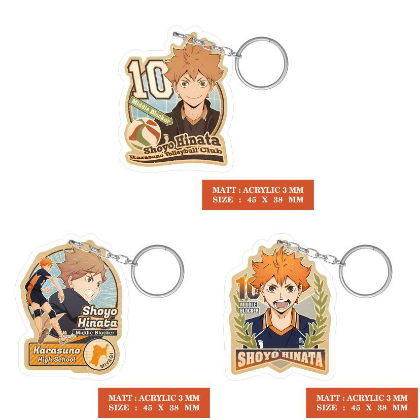 Ganci Akrilik Anime Haikyuu Karasuno Hinata Shoyo Tobio Kageyama Kei Tsukishima