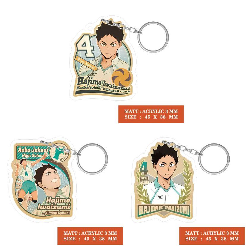 Ganci Akrilik Anime Haikyuu Aoba Johsai Seijoh Hajime Iwaizumi Toru Oikawa