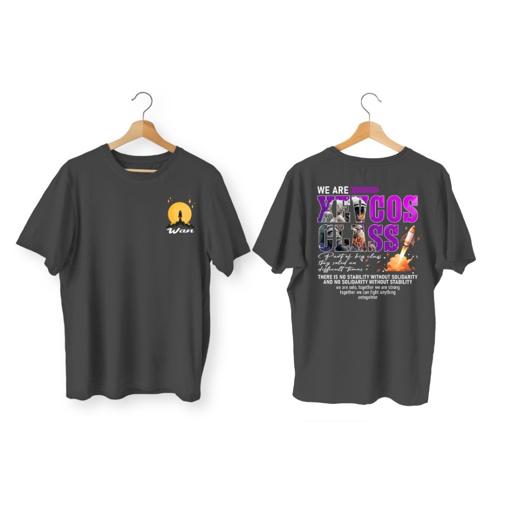 KAOS SABLON CUSTOM BEBAS DESAIN / KAOS KELAS BAHAN KATUN