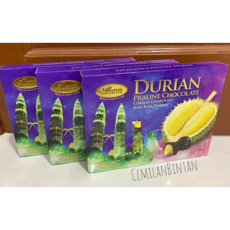 

CemilanBintan ( Alessio Durian praline&Truffle Box 150gram TwinTower)
