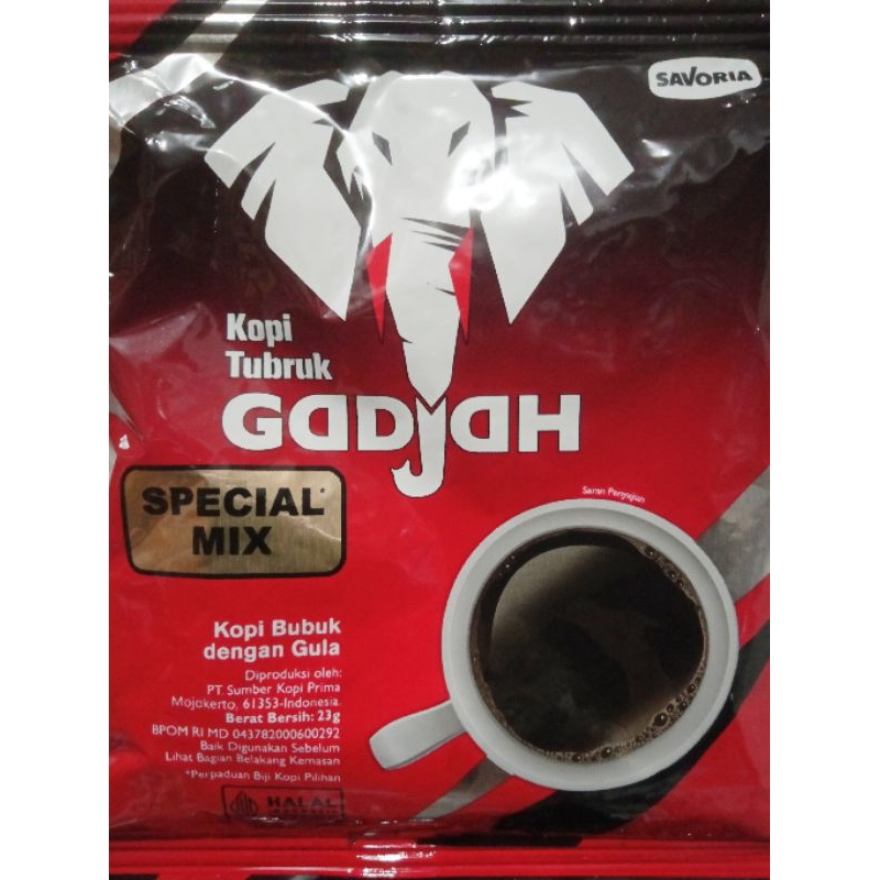 

kopi tubruk gajah special mix per renceng isi 10 sachet