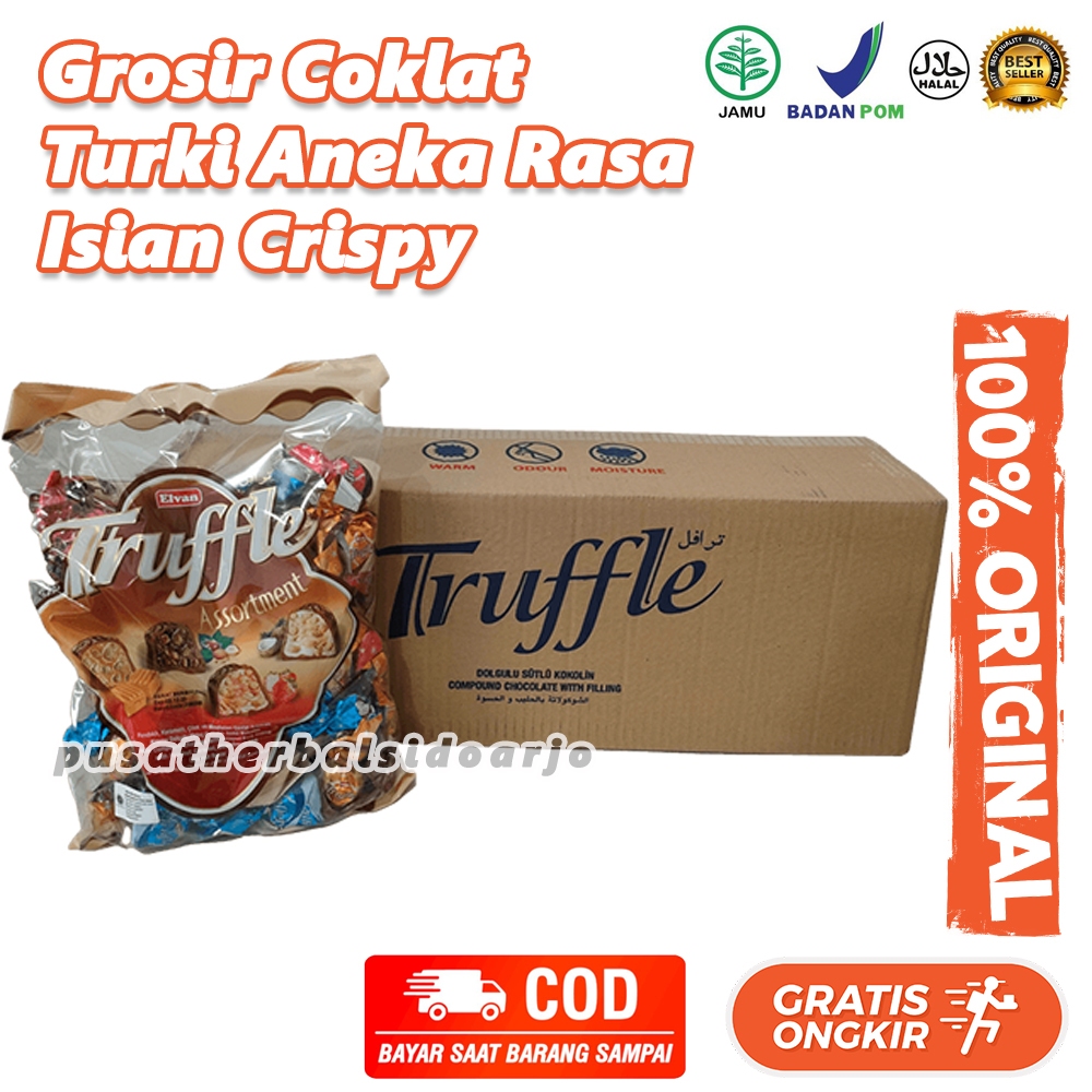 

Coklat Truffle 1 kg Karton isi 8 pcs Elvan Truffle Grosir Coklat Arab Murah