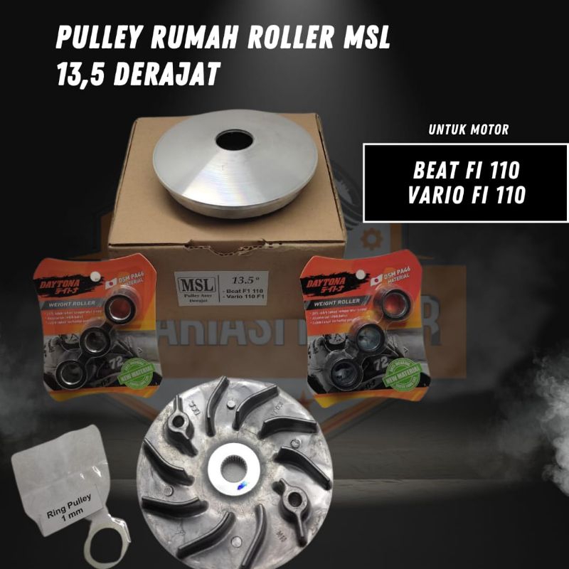 Pulley Rumah Roller MSL Beat Fi 110 Vario 110 Fi Pulley 13,5 Derajat