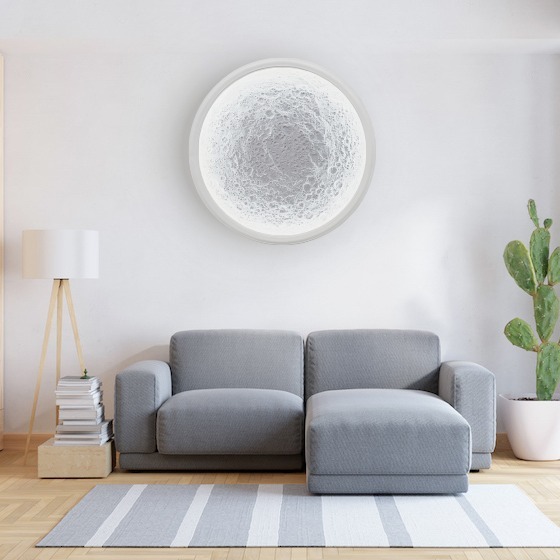 Hiasan Dinding Replika Bulan Resin Aestetic Keren Viral Bulan tinggal colok, Lampu dekorasi lampu ti