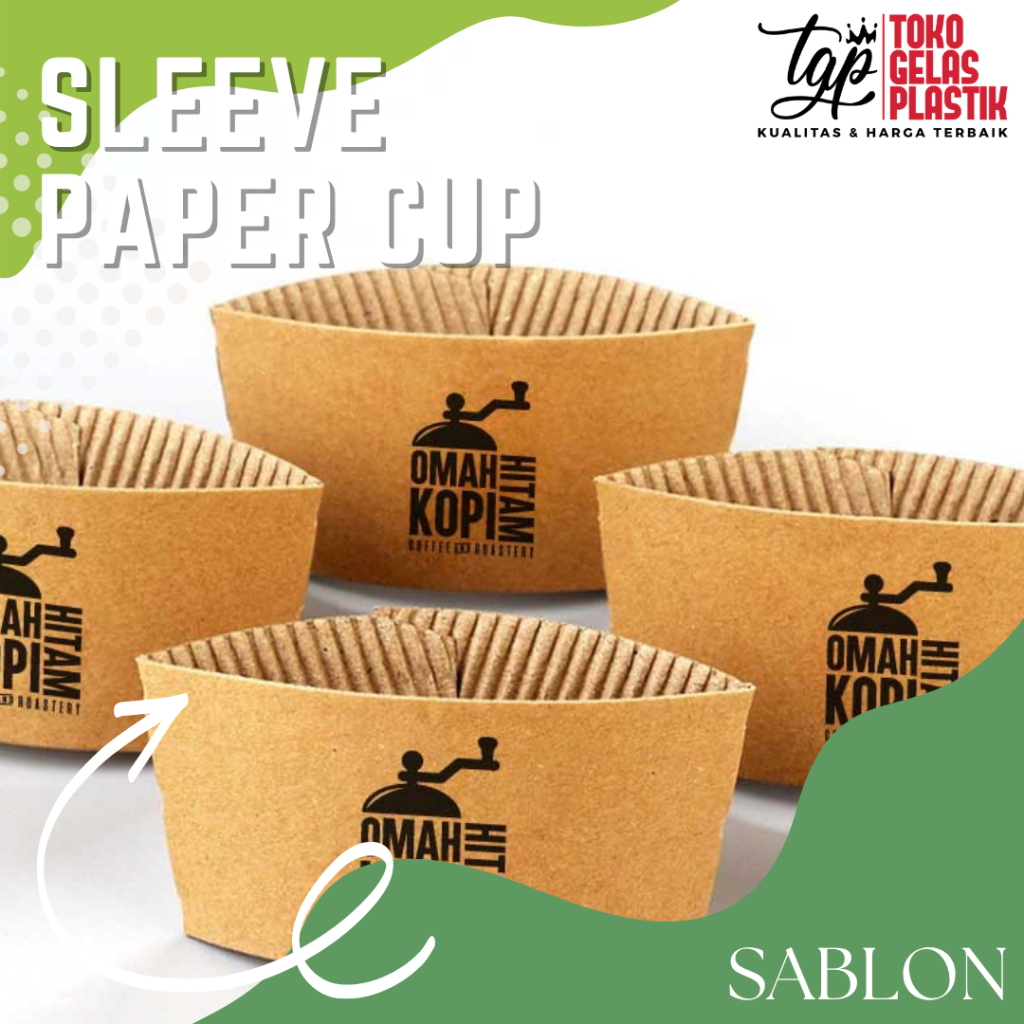 Cetak Sleeve Hot Cup | Kertas Holder Cup Anti Panas