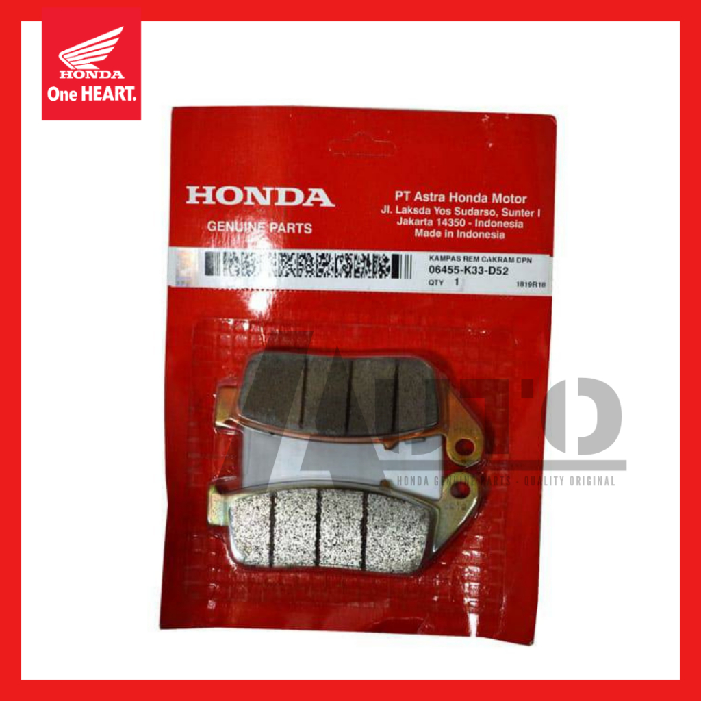 06455-K33-D52 DISPAD KAMPAS REM DEPAN CBR250RR ORIGINAL HGP
