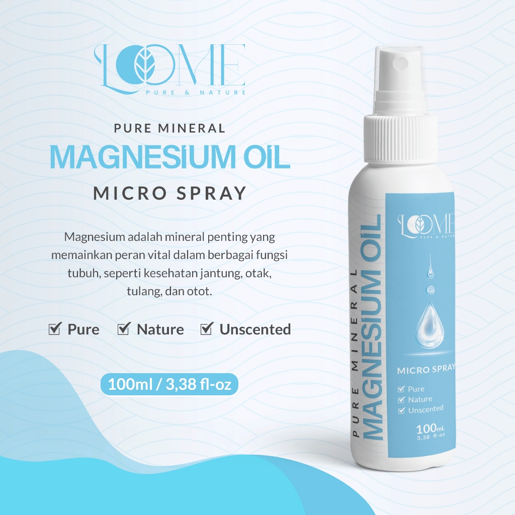 LOOME Pure Magnesium Oil Spray 100mL - Magnesium Oil Micro Spray