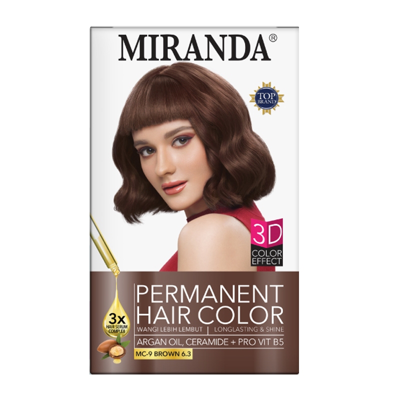 Miranda Hair Color/Cat/Pewarna/Semir Rambut Brown / Cokelat 30ml