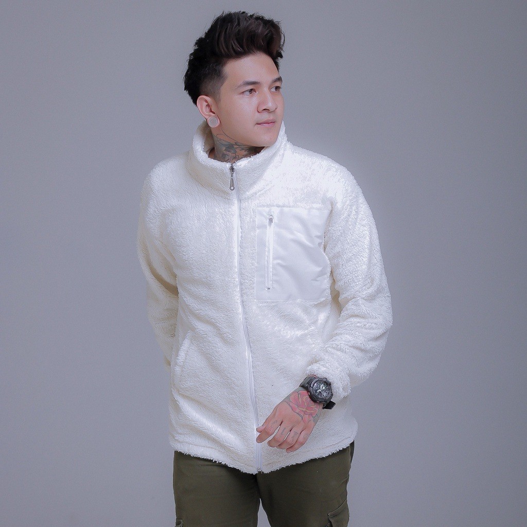 CJS Jaket Sherpa | bulu indigo polos