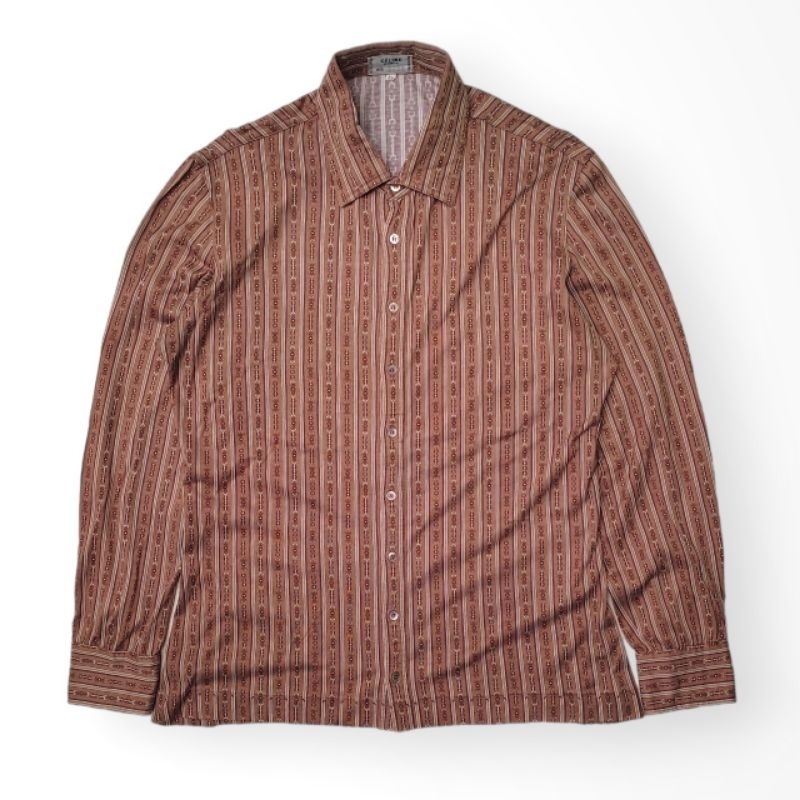 Celine 80s Horse Bit Monogram Print Shirt
