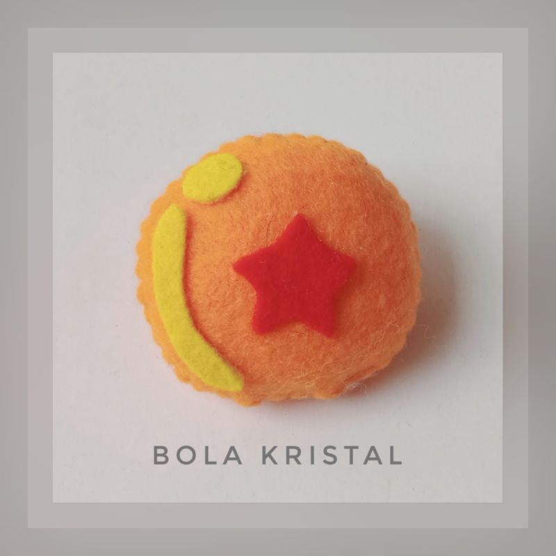gantungan kunci / magnet kulkas  flanel bola kristal