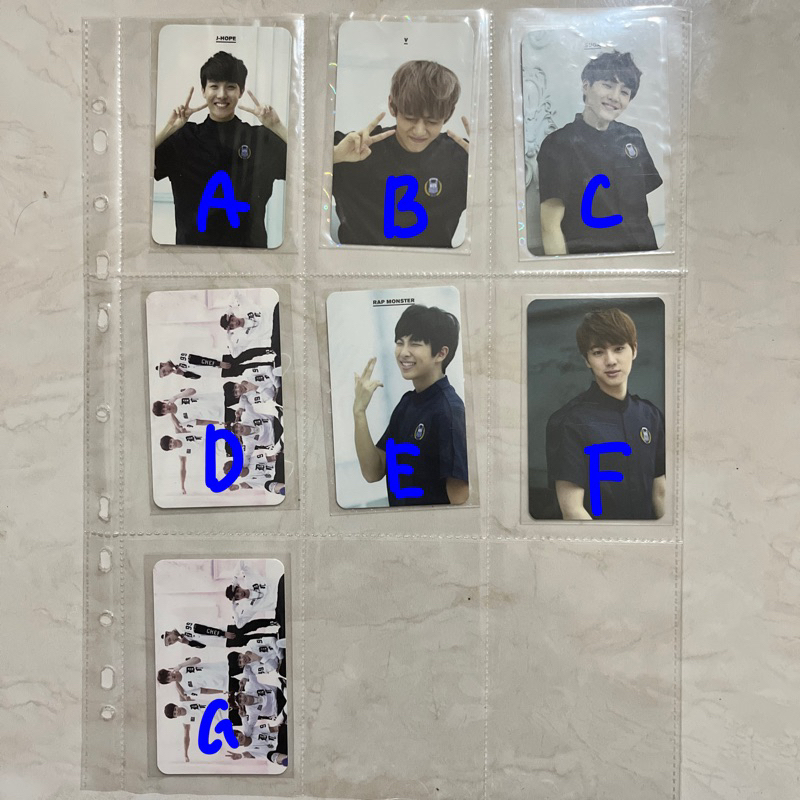 PHOTOCARD BTS JHOPE TAEHYUNG SUGA NAMJOON JIN ORUL