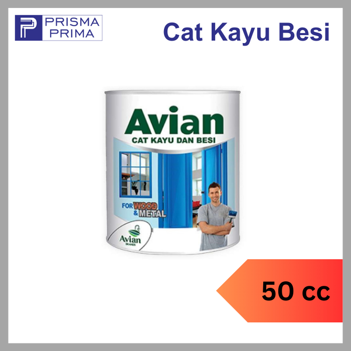 Cat Minyak Sintetis Avian 50 cc ml Kayu dan Besi Kaleng Kecil Warna