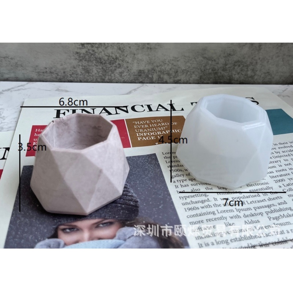 Sekar_Jenaka Malili Cetakan Silikon Cetakan Semen Cetakan Resin Cetakan Pot Hexagon