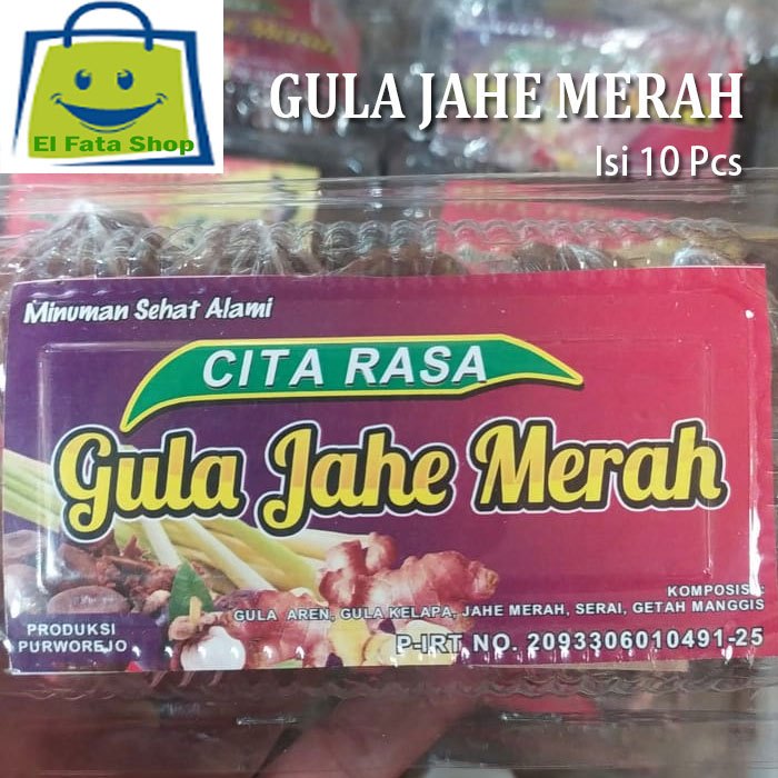 

Gula Jahe Merah Isi 10 Pcs Packing Lapis Kardus