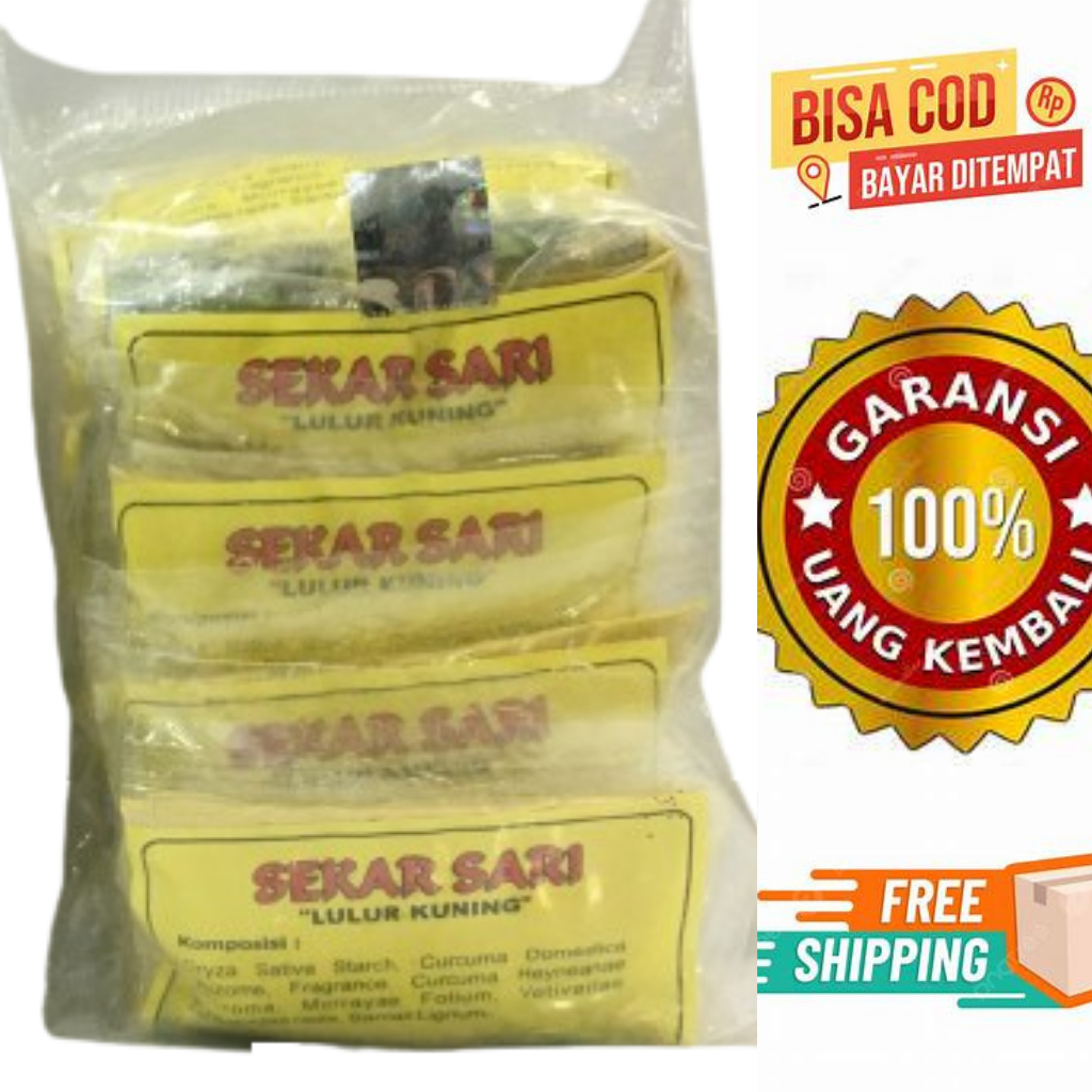Sekar Sari Kuning ( Pack ) / Sekar Sari 1 Pack Isi 10 Bungkus / Sekar Sari Lulur Kuning ( Pack ) /  