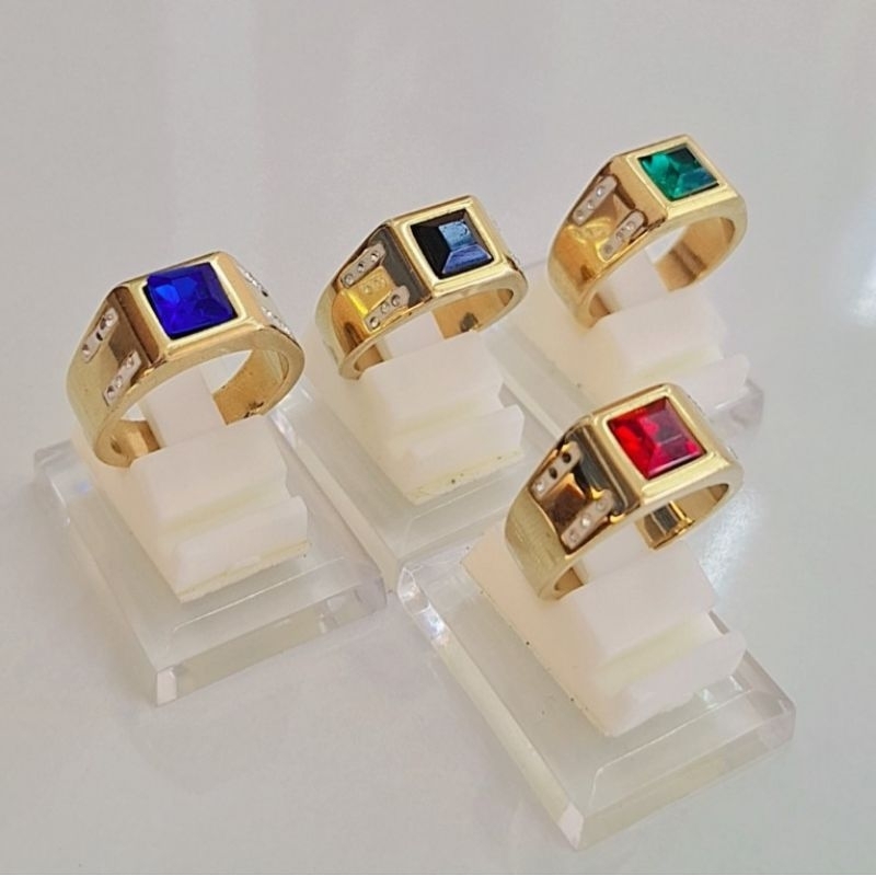 CINCIN KERAMIK TUNGSTEN RING GOLD TITANIUM