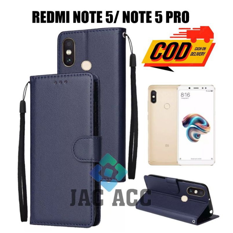 FLIP CASE HP PREMIUM UNTUK XIAOMI REDMI NOTE 5/NOTE 5PRO LEATHER FLIP CASE PREMIUM UNTUK XIAOMI REDM