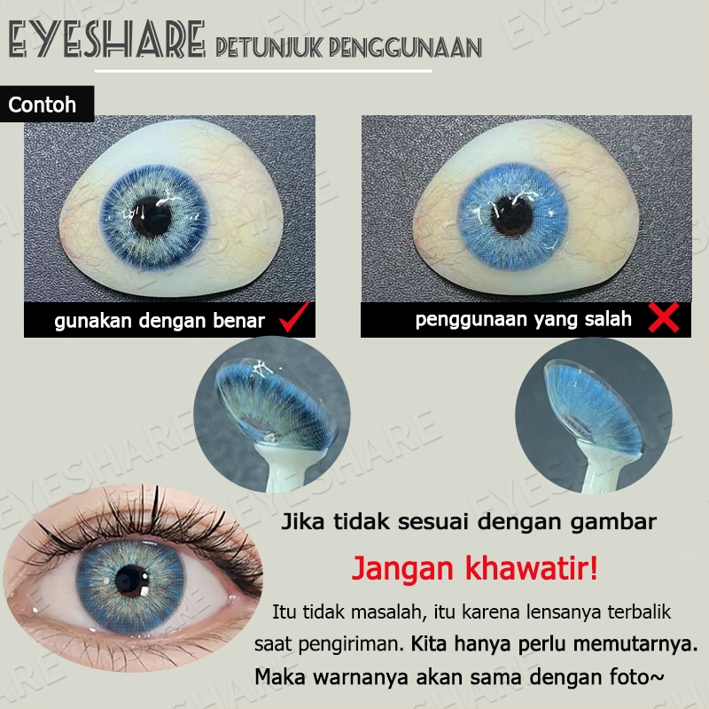 Eyeshare diamond seri Softlens Normal 1 pasang lensa kontak warna Fashionable dan serbaguna diameter 14.5mm softlens Image 9