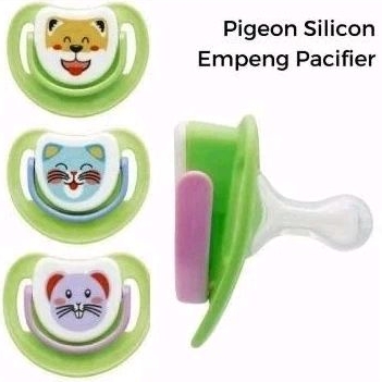 Empeng Pigeon Silicone Pacifier Step 2 hijau kemasan lama Original