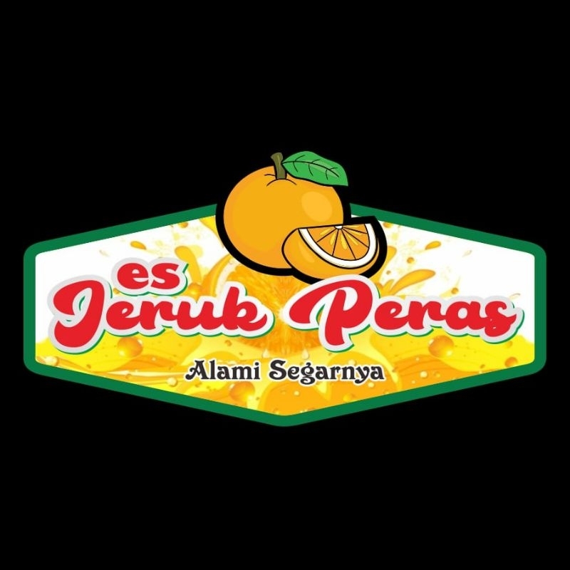 Stiker Lebel Cup Es Jeruk Peras 50 pcs