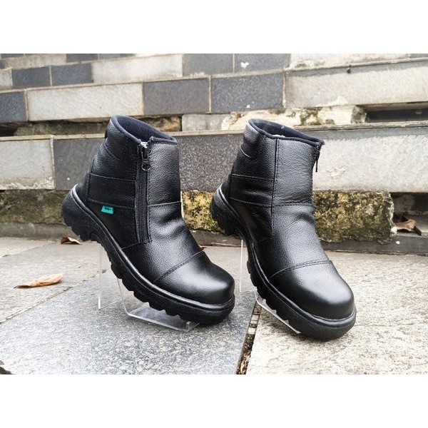 SEPATU SAFETY PRIA / SAFETY BOOT KULIT SEPATU SAFETY RESLETING