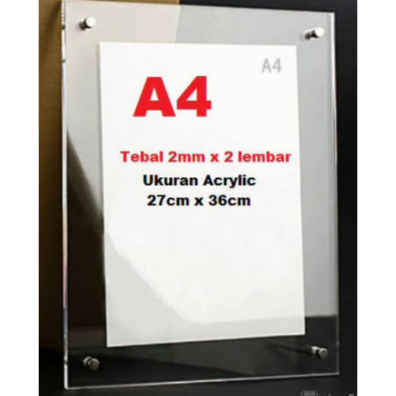 

Papan poster akrilik A4