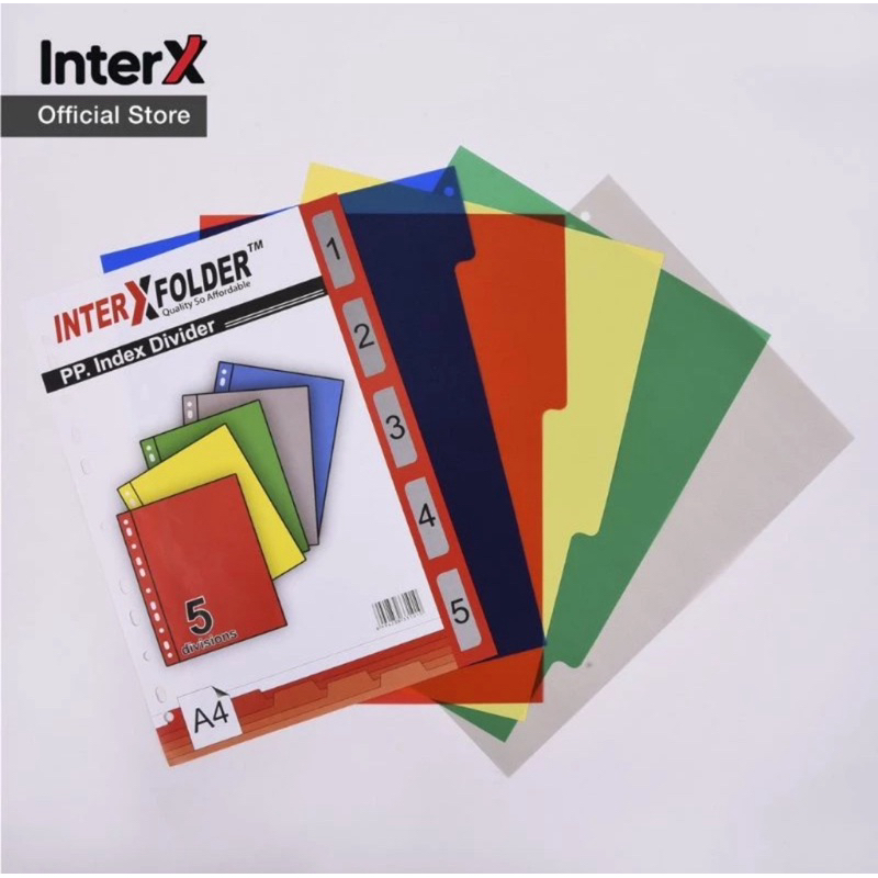 

Index Divider A4 InterX 5 Tab / Pembatas Binder Odner