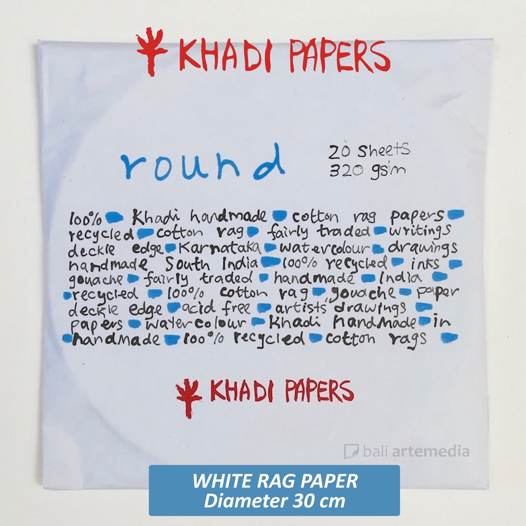 

khadi White Rag Paper Packs 320g ROUND / SQUARE