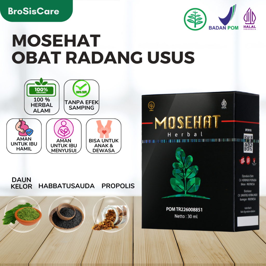 Mosehat Obat Radang Usus Ampuh Herbal Alami BPOM Halal & Original Berkhasiat Dijamin Asli