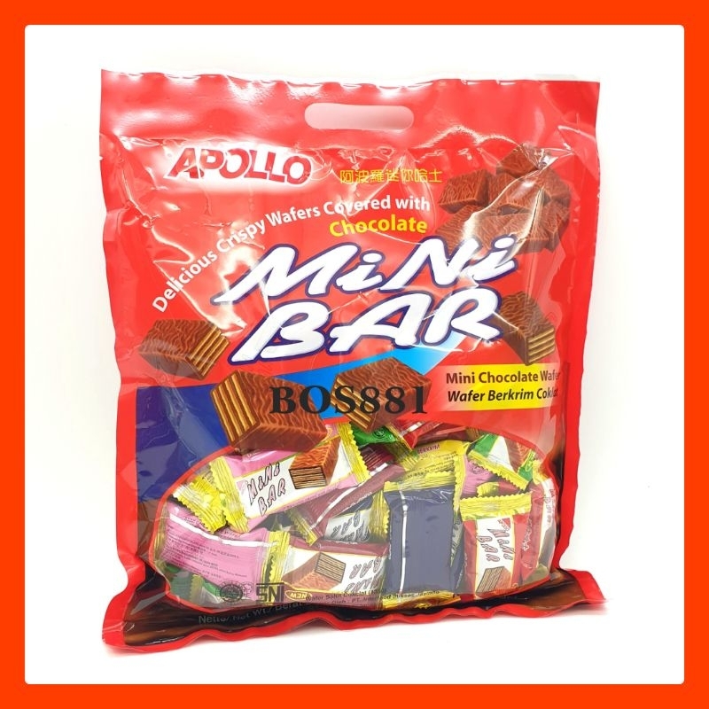 

Apollo Mini Chocolate wafer 300g isi 50pcs