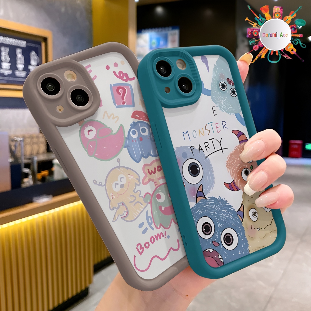 CASING HP ROSE CUSTOM KARTUN MONSTER UNTUK VIVO Y02 Y02T Y02A Y02S Y12 Y15 Y15S Y16 Y17 Y20 Y20i Y21